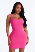 Dress with square neck