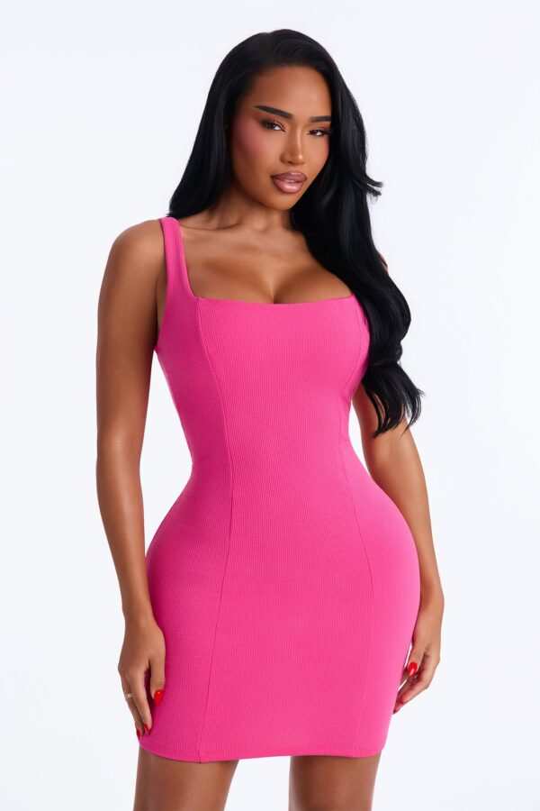 Dress with square neck