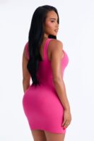 Dress with square neck