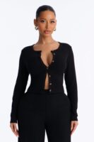 Top with a ribbed knit