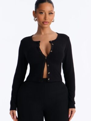 Top with a ribbed knit
