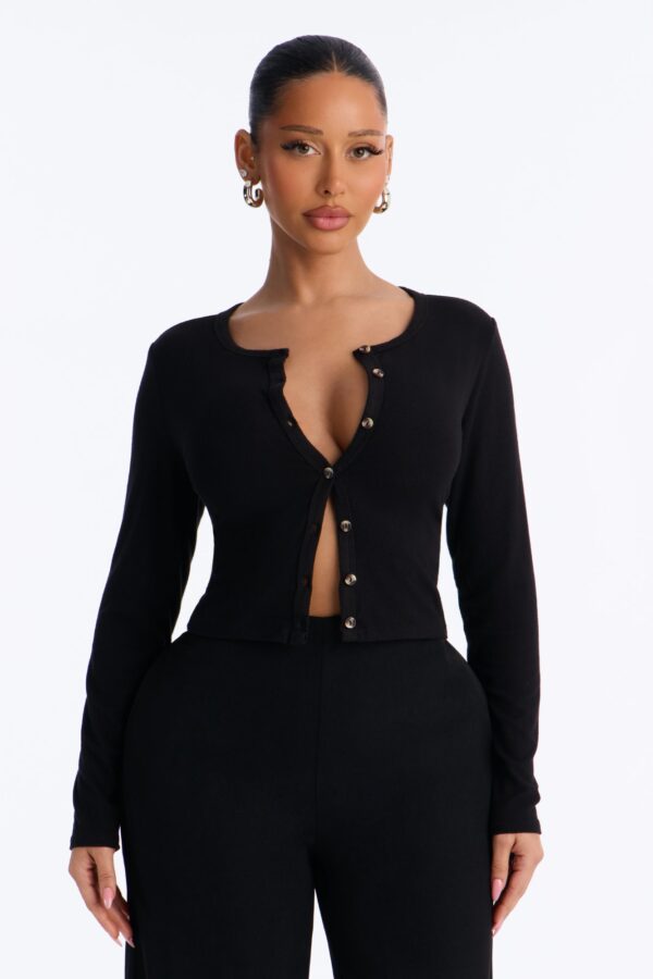 Top with a ribbed knit