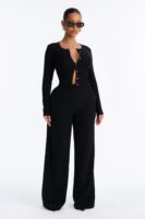 Top with a ribbed knit