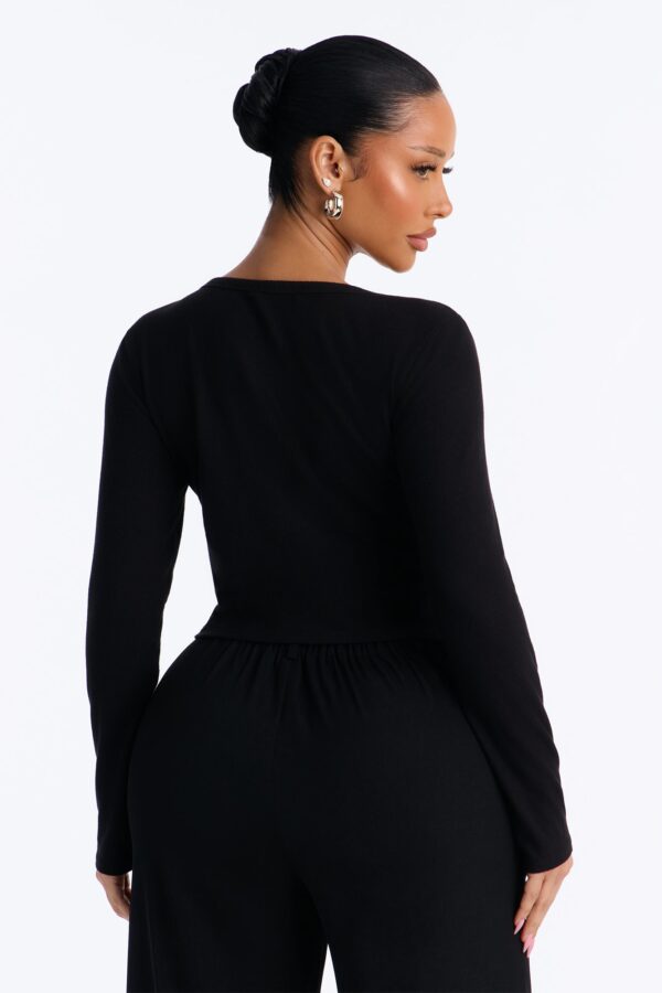 Top with a ribbed knit