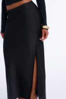 Satin Skirt in Black