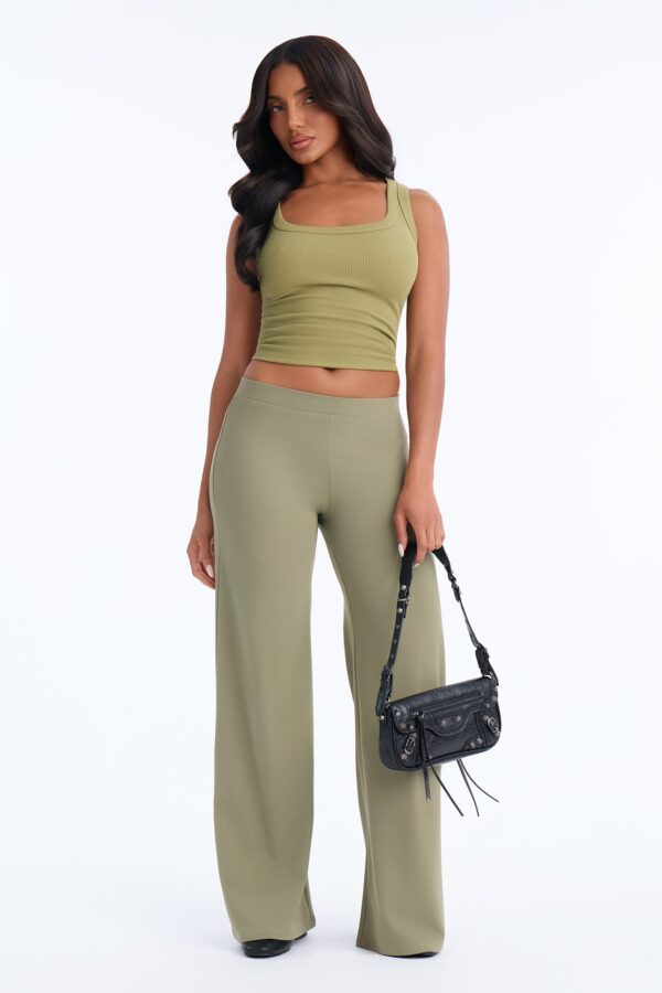 Wide-Leg Pants in Green