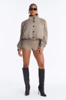 Shorts with a mock neck