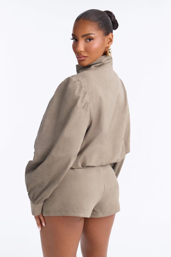 Shorts with a mock neck