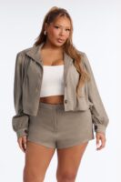 Shorts with a mock neck