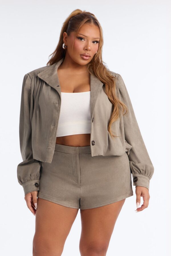 Shorts with a mock neck