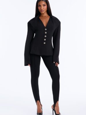 Leggings with a v-neck