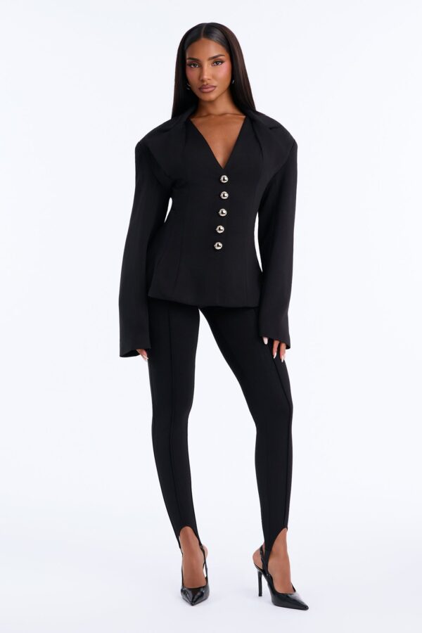 Leggings with a v-neck