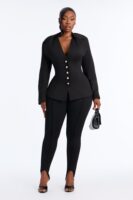 Leggings with a v-neck