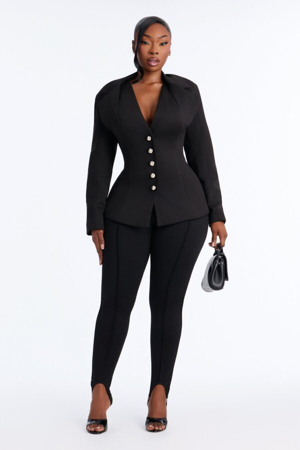 Leggings with a v-neck