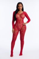 Jumpsuit in Red 91% nylon