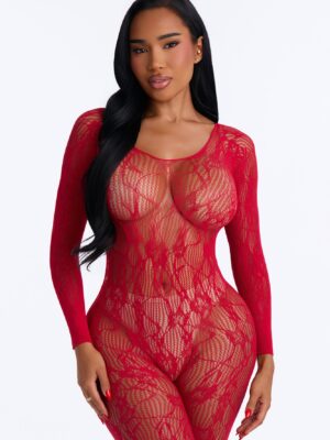 Jumpsuit in Red 91% nylon