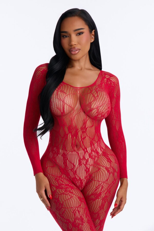 Jumpsuit in Red 91% nylon