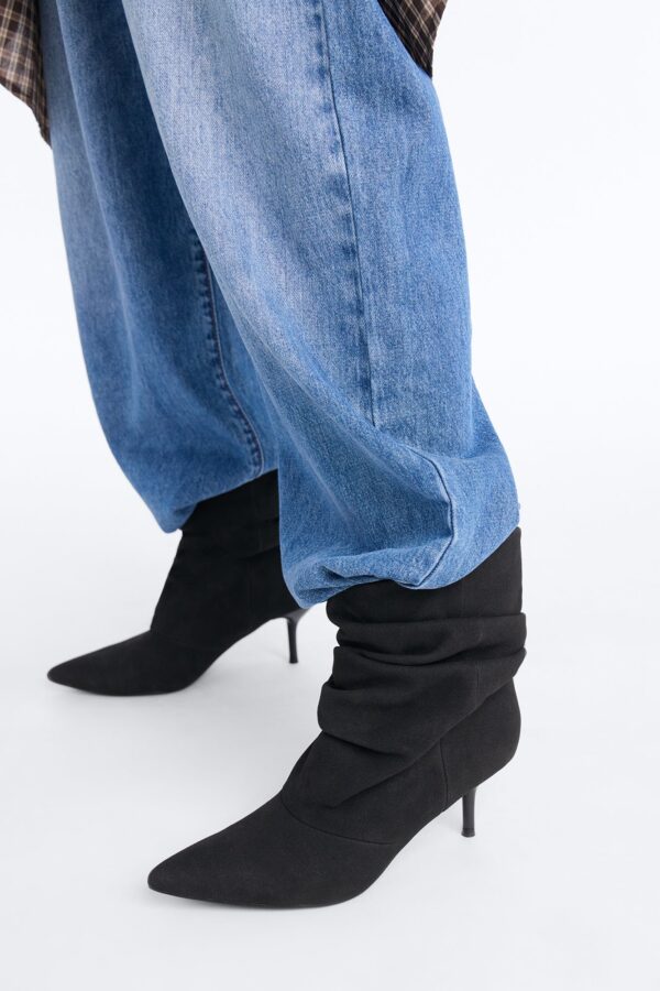Amelia Slouch Booties - Black