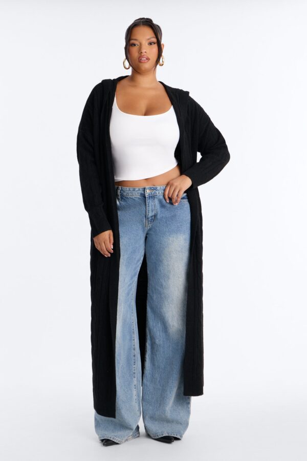 Cardigan in Black 98% polyester