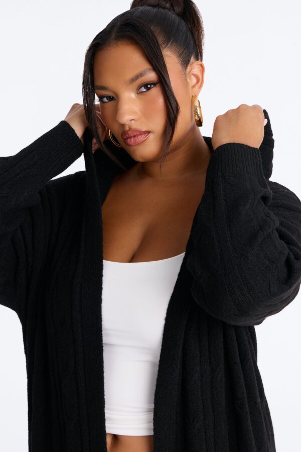 Cardigan in Black 98% polyester
