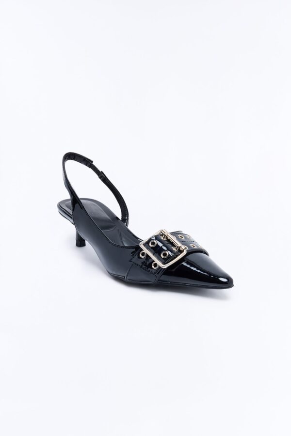 Aura Buckle Slingback Pumps - Black