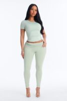 Contour Double Lined Short Sleeve Baby Tee - Mint