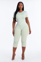 Contour Double Lined Short Sleeve Baby Tee - Mint