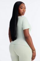 Contour Double Lined Short Sleeve Baby Tee - Mint