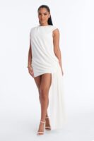 White Pleated Dress