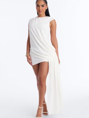 White Pleated Dress