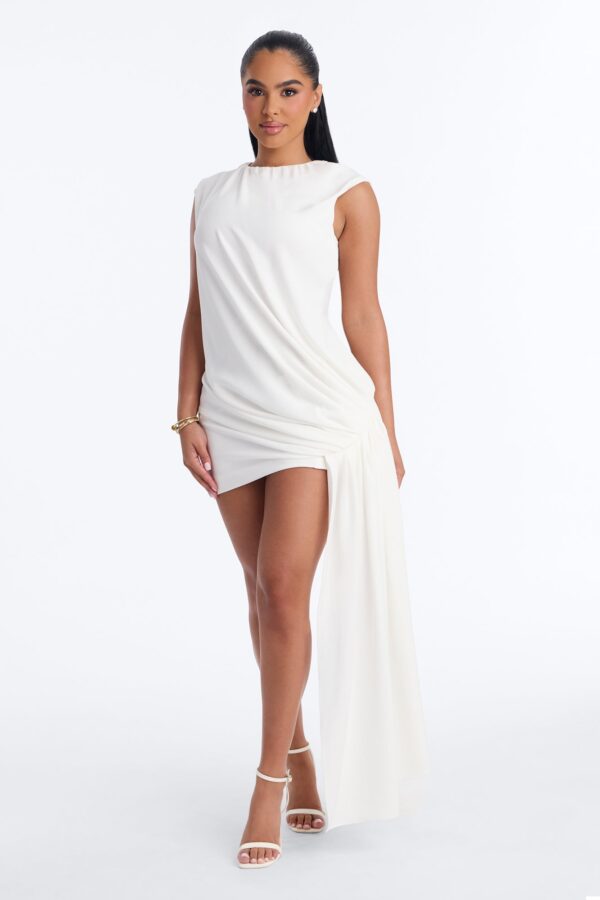 White Pleated Dress