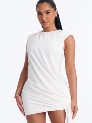 White Pleated Dress