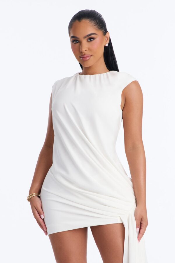 White Pleated Dress