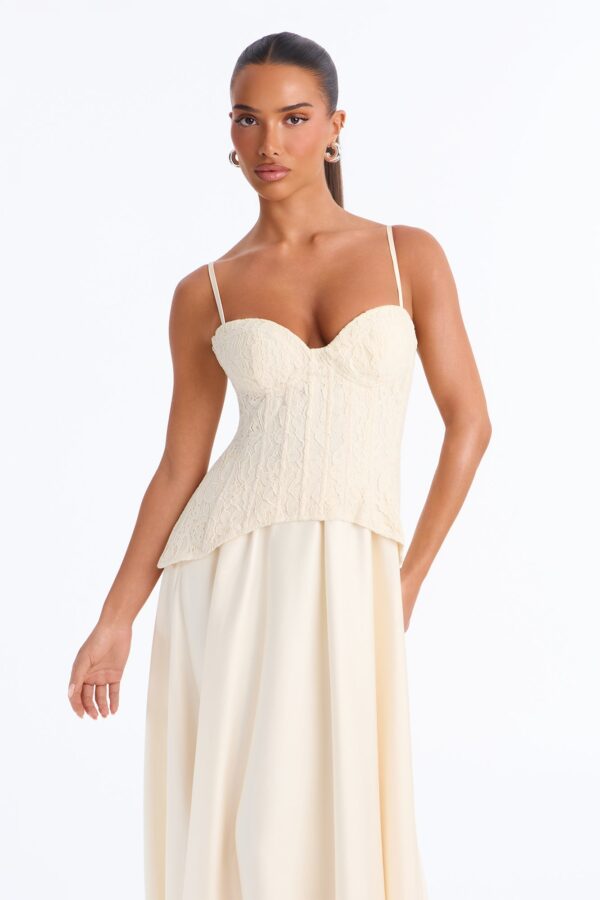 Dress with a satin