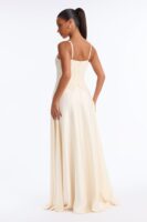 Dress with a satin
