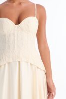 Dress with a satin