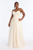 Dress with a satin