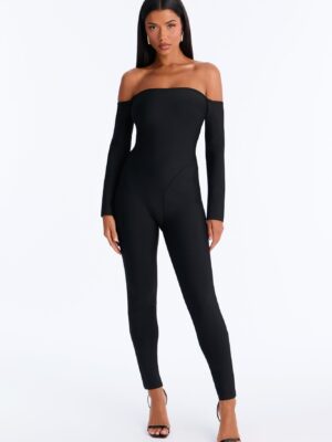 Jumpsuit in Black 90% polyester