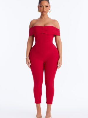 Jumpsuit in Red 95% polyester