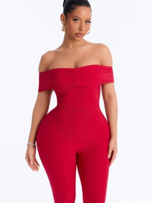 Jumpsuit in Red 95% polyester