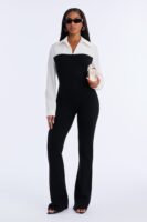Contrast Jumpsuit in Black