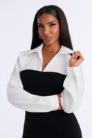 Contrast Jumpsuit in Black