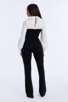 Contrast Jumpsuit in Black