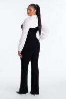Contrast Jumpsuit in Black