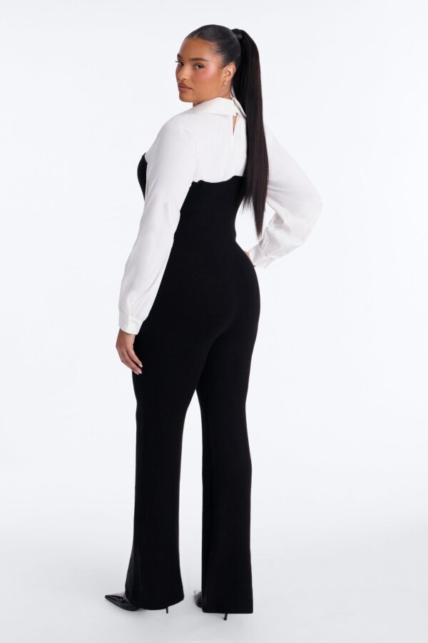 Contrast Jumpsuit in Black