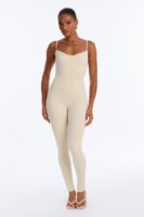 Jumpsuit in Stone 95% nylon