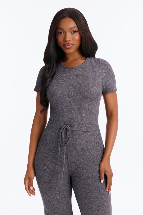 Charcoal Jumpsuit with wide leg