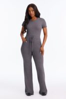 Charcoal Jumpsuit with wide leg
