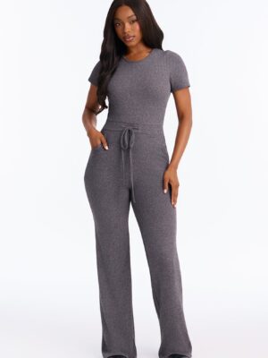 Charcoal Jumpsuit with wide leg