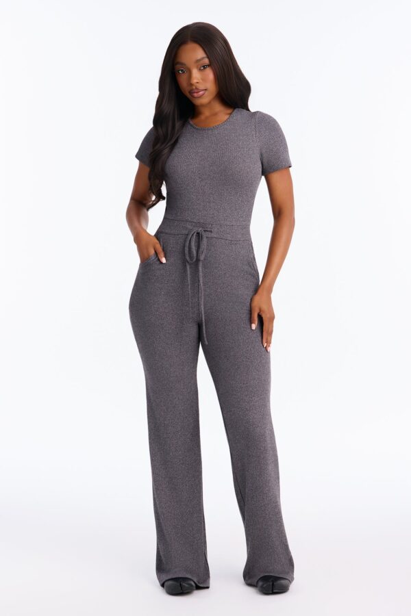 Charcoal Jumpsuit with wide leg